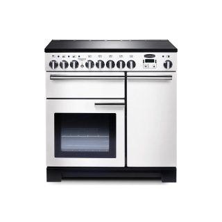 Cuisinière FALCON Professional Deluxe 90 Induction blanche/Chrome - PDL90EIWH/C