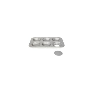 PATISSE Moule 6 tartelettes 10 cm à fond amovible - Silver Top