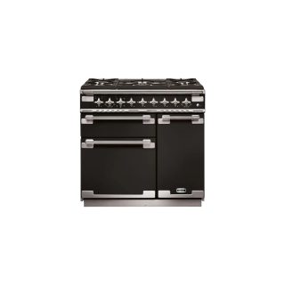 Cuisinière FALCON ELISE 90 Mixte Noir Brillant/Nickel brossé - ELS90DFGB/-EU