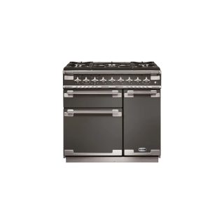 Cuisinière FALCON ELISE 90 Mixte Ardoise/Nickel brossé - ELS90DFSL/-EU