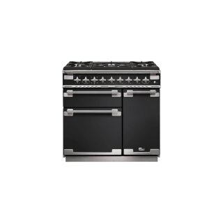 Cuisinière FALCON ELISE 90 Mixte Charbon mat/Nickel brossé - ELS90DFCB/-EU