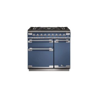 Cuisinière FALCON ELISE 90 Mixte roche bleue/Nickel brossé - ELS90DFSB/-EU