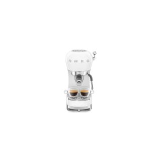 SMEG Machine Expresso Blanche Années 50 - ECF02WHEU