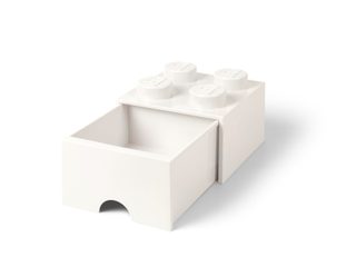 La brique 4 tenons avec tiroir - blanc
