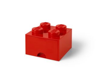 Brique rouge de rangement à tiroir 4 tenons
