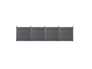HOME DELUXE Brise-vue en WPC Callado (4 éléments, 5 poteaux)