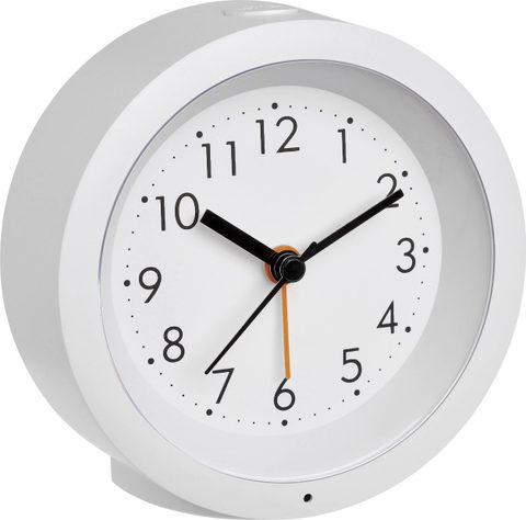 TFA Dostmann 60.1029.02 à quartz Réveil blanc Heures de réveil 1 mécanisme dhorloge silencieux