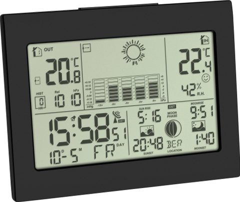TFA Dostmann HORIZON 35.1155.01 Station météo radiopilotée Nombre de capteurs max. 3