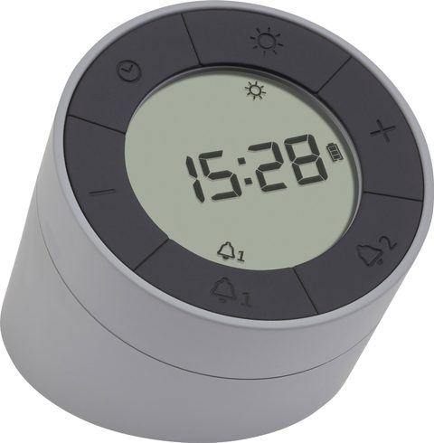 TFA Dostmann 60.2029.10 à quartz Réveil gris, anthracite Heures de réveil 2