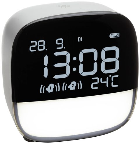 TFA Dostmann 60.2034.02 à quartz Réveil blanc Heures de réveil 2