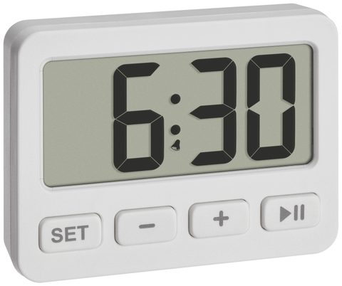 TFA Dostmann 60.2036.02 à quartz Réveil blanc Heures de réveil 1 1 minuterie