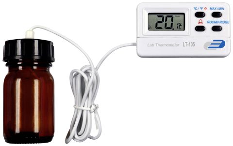 TFA Dostmann 31.1049.02.K Thermomètre de congélateur / réfrigérateur étalonné (ISO) capteur filaire