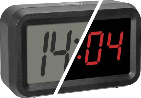 TFA Dostmann 60.2038.01 à quartz Réveil noir Heures de réveil 1 grand écran