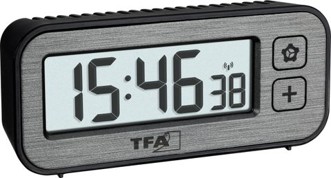 TFA Dostmann 60.2522.10 radiopiloté(e) Réveil gris Heures de réveil 1