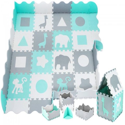 Moby System Tapis De Puzzle Bébé En Mousse Eva 150*150*1 Cm - Sans Odeur & Polluants