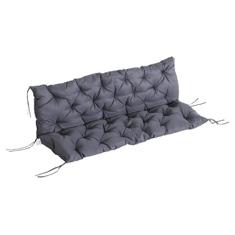 Outsunny Coussin matelas assise dossier pour banc de jardin balancelle canapé 3 places grand confort 150 x 98 x 8 cm