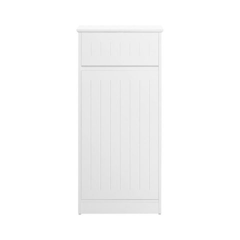 Sobuy Meuble De Buanderie à un tiroir - Blanc - 40x39x86cm - Nordique - BZR110-W