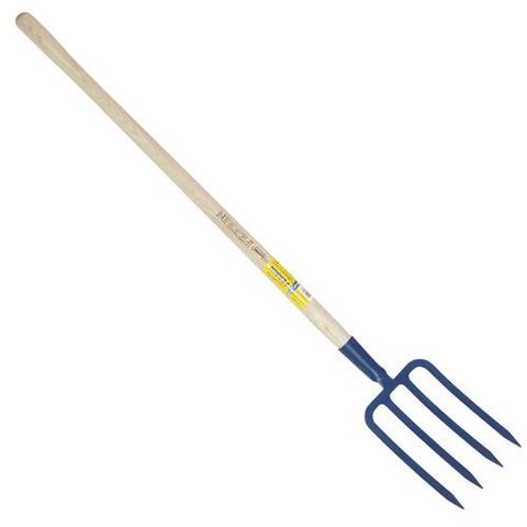Outils Perrin Fourche à bêcher douille 4 dents 27 cm manche pomme