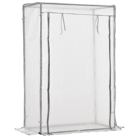 Outsunny Serre de jardin serre à tomates porte zippée déroulante - 1x0,5x1,5m - acier PVC