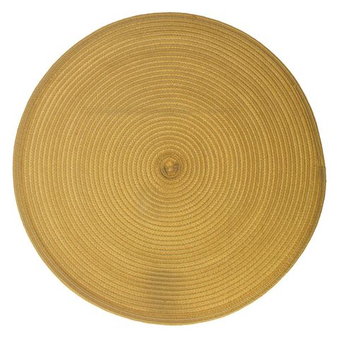 Eden Set de table tresse rond moutarde