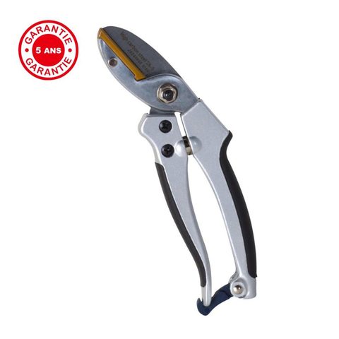 Outils Perrin Sécateur alu enclume, ergonomique et léger, coupe sur enclume, taillant de qualité