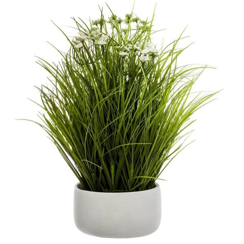 Atmosphera Plante Artificielle en Pot Herbes Folles 40cm