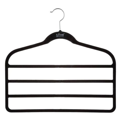 5Five Cintre pour pantalon en feutrine l. 44,8 cm noir,5five vendu par 2