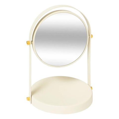5Five Miroir de salle de bains grossissant et pivotant à poser, ivoire, Duo