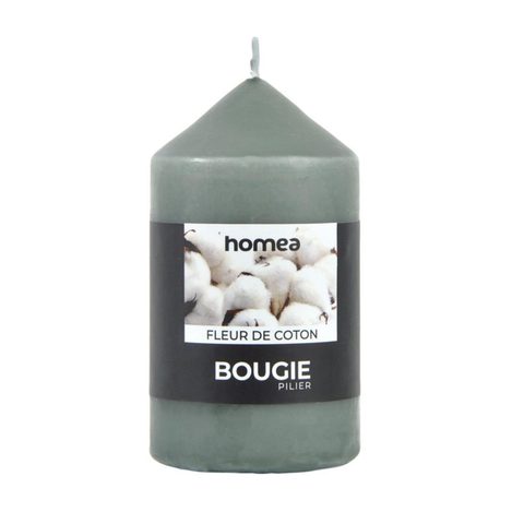 Homea Bougie Pilier Essentiel II 11cm Fleur de Coton