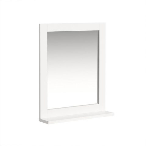 Sobuy Miroir Mural avec Étagère Blanc 40x10x50cm FRG129-W