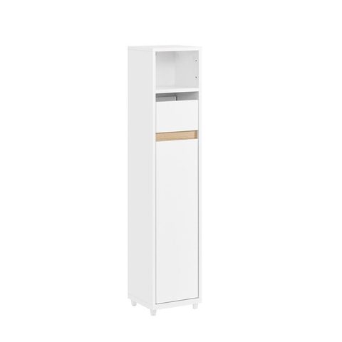 Sobuy Meuble de salle de bain bas avec un tiroir - Blanc - 20x20x96cm - Minimaliste - BZR151-W