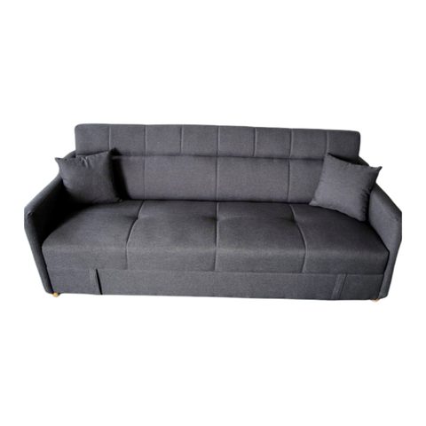 Concept Usine Canapé convertible avec c en tissu gris foncé 3 places ADARE