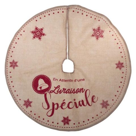 Feeric Light & Christmas Tapis pour Sapin Jute Vintage 90cm