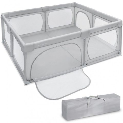 Moby System Parc Bébé Pliable 200*180*68, Base Antidérapante, Grille De Protection, Matériau Imperméable +sac