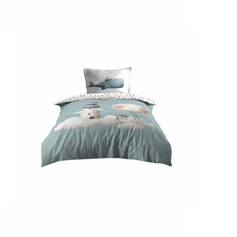 Eden Housse de couette + taie moby la baleine