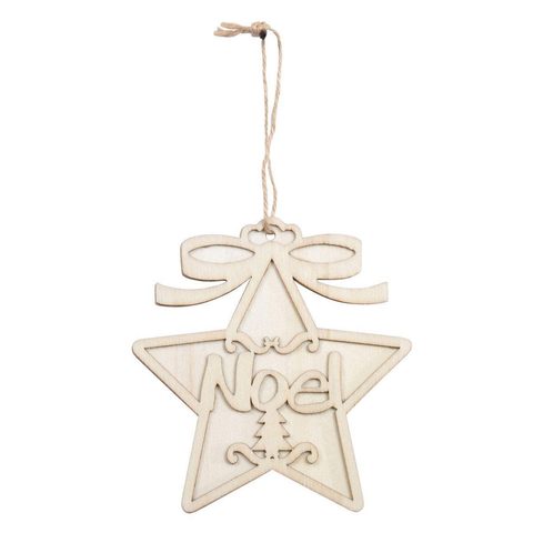 Homea Sujet en Bois à Décorer Étoile Noël 12cm