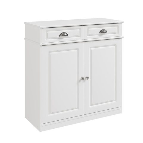 Sobuy Meuble À Chaussures à 2 tiroirs - Blanc - 80x35x82cm - Classique - FSB104-W