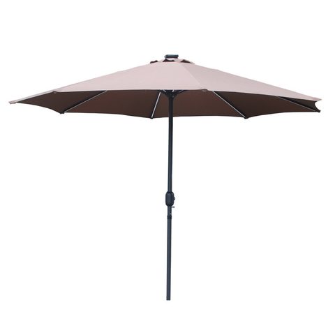 Concept Usine Parasol marron rond 292 x 292 m led MANAROLA