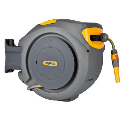 Hozelock Dévidoir mural automatique Auto Reel équipé avec tuyau d'arrosage 30 m