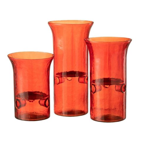 J-line Lot de 3 Photophores en Verre Mexican 30cm