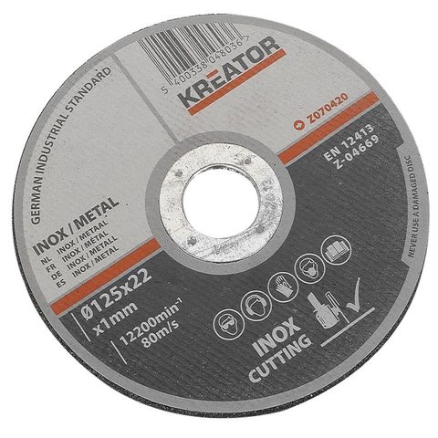 Kreator Disques à tronçonner - inox - Ø 115 x 1 mm - 6 pièces