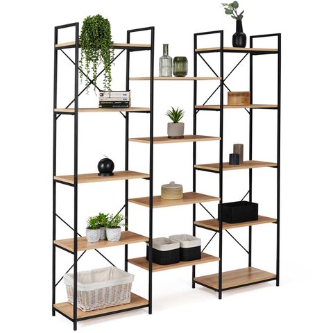 Id Market Étagère bibliothèque trio 5 niveaux detroit design industriel 170 cm