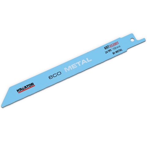 Kreator Lames de scie sabre bi-metal pour metaux 2 lames 150 mm 24 tpi (1 mm)