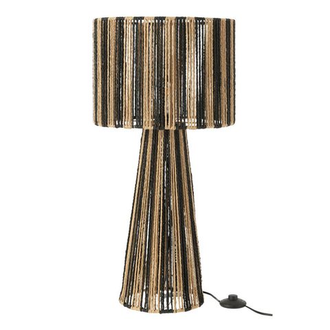 J-line Lampe à Poser Rayures Cordes 69cm