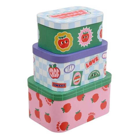 Atmosphera Kids Lot de 3 Boîtes de Rangement Chachapop 36cm