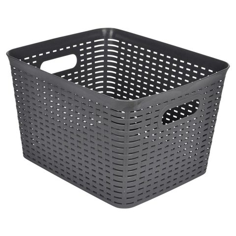 Homea Panière à Linge Effet Tressé 13L