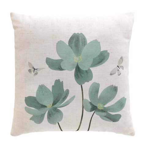 Douceur d'Intérieur Coussin déco imprimé palmiflore 45x45cm