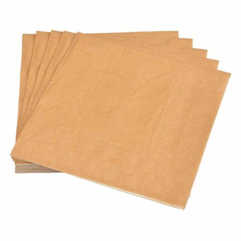 Homea Lot de 20 Serviettes en Papier Vitamine 33x33cm Kraft