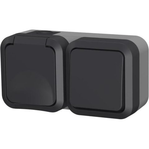 Market24 Double prise - QUARX - Aqua Pro - Extérieure verticale IP55 250V 16A