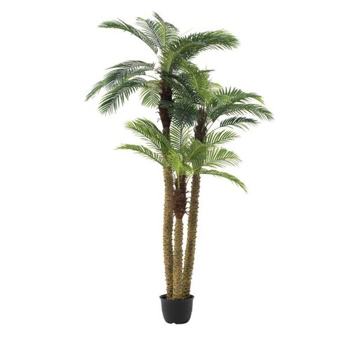 J-line Plante Artificielle en Pot 3 Palmiers 300cm